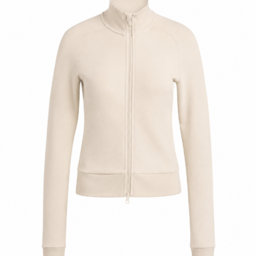 Light Beige Slim Fit Track Jacket