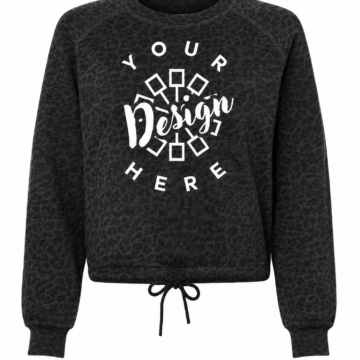 Charcoal Leopard Print Crewneck Sweatshirt