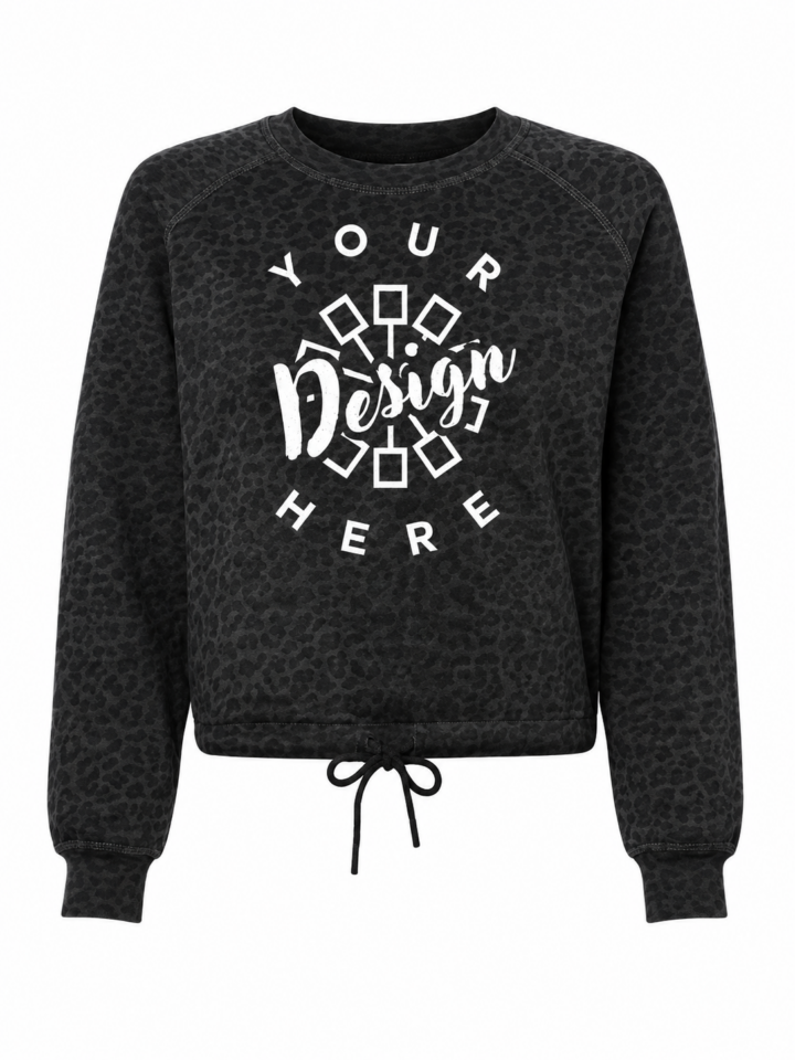 Charcoal Leopard Print Crewneck Sweatshirt