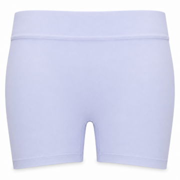Lavender Fitted Mid-Thigh Shorts with Flat Waistband